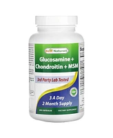 Best Naturals Now Supplements, Glucosamine & Msm plus Chondroitin Sulfate, Joint Health, 60 Veg Capsules