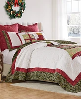 Greenland Home Fashions Christmas Tree Holiday -Pc. Quilt Set