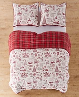 Levtex Yuletide Reversible 3-Pc. Bedspread Set, King/California King