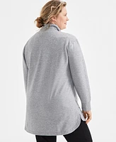 Style & Co Plus Size Quarter-Zip Top, Exclusively at Macy's