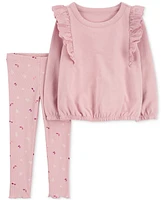 Carter's Baby Girls 2-Pc. Pullover Sweatshirt & Legging Set