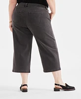 Style & Co Plus Size Wide-Leg Cropped Jeans, Exclusively at Macy's