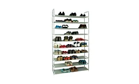 Slickblue Ultra-Large Capacity 10-Layer Non-Woven Fabric & Steel Shoe Rack in Grey