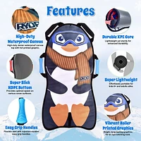 Rydr 36" Single Rider Snow Sled, Roll Up Winter Mat with Waterproof Canvas Top