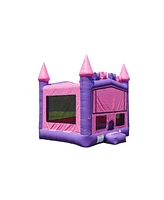 JumpOrange Commercial Grade Inflatable Princess Bricks Bounce House with Air Blower, Indoor Outdoor Play, Kids Party