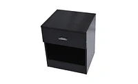 Slickblue 1-Drawer Metal Handle Bedside Cabinet Nightstand for Bedroom Storage