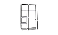 Slickblue 64" Portable Wardrobe Organizer with Clothes Rack and Shelves for Optimal Storage Solutions