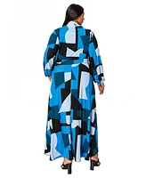 L I V D Women's Plus Bellaire Maxi Dress