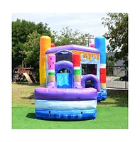 JumpOrange Ice Pops Bounce House Water Slide Combo with Pool (Blower Included), for Kids and Adults, Wet Dry Use, Tunnel Entrance, Basketball Hoop, Ou