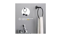 Slickblue 6-Piece Stainless Steel Bathroom Towel Rack Set for Wall Mounting and Organized Storage