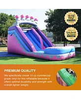 JumpOrange Commercial Grade Inflatable Princess Tiara Xtreme Party Water Slide with Air Blower ,Pvc Vinyl , Outdoor Play, Kids Party