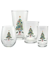 Fiesta Christmas Tree Juice Glass, Set of 4