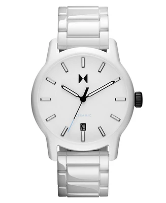 Mvmt Men's Classic Ii White Ceramic Bracelet Watch ,44mm