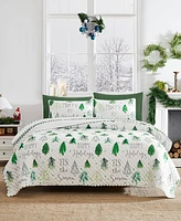 Avanti Christmas Trees Reversible -Pc. Quilt Set