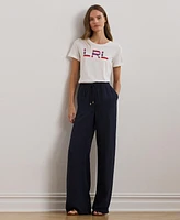 Lauren Ralph Women's Side-Stripe Georgette Wide-Leg Pants