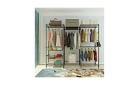 Slickblue White Closet System Organizer with Sliding Baskets for Efficient Storage and Easy Access