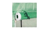 Slickblue Iron Pipe Mini Flower Stand with 4-Layer Grid and Zipper Rolling Door for Pe Cloth Greenhouse