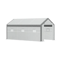 Slickblue Walk-In Greenhouse with Roll-Up Door and 6 Adjustable Windows for Enhanced Airflow and Growth