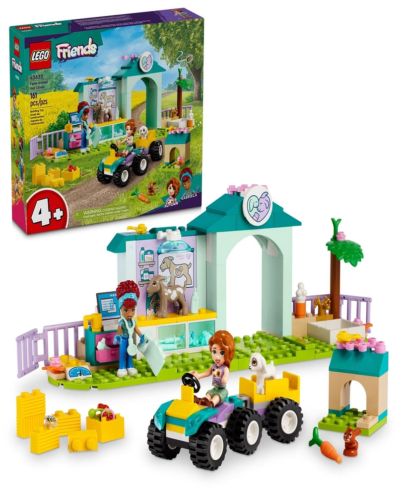 Lego Friends Farm Animal Vet Clinic Pretend Play Toy 42632, 161 Pieces