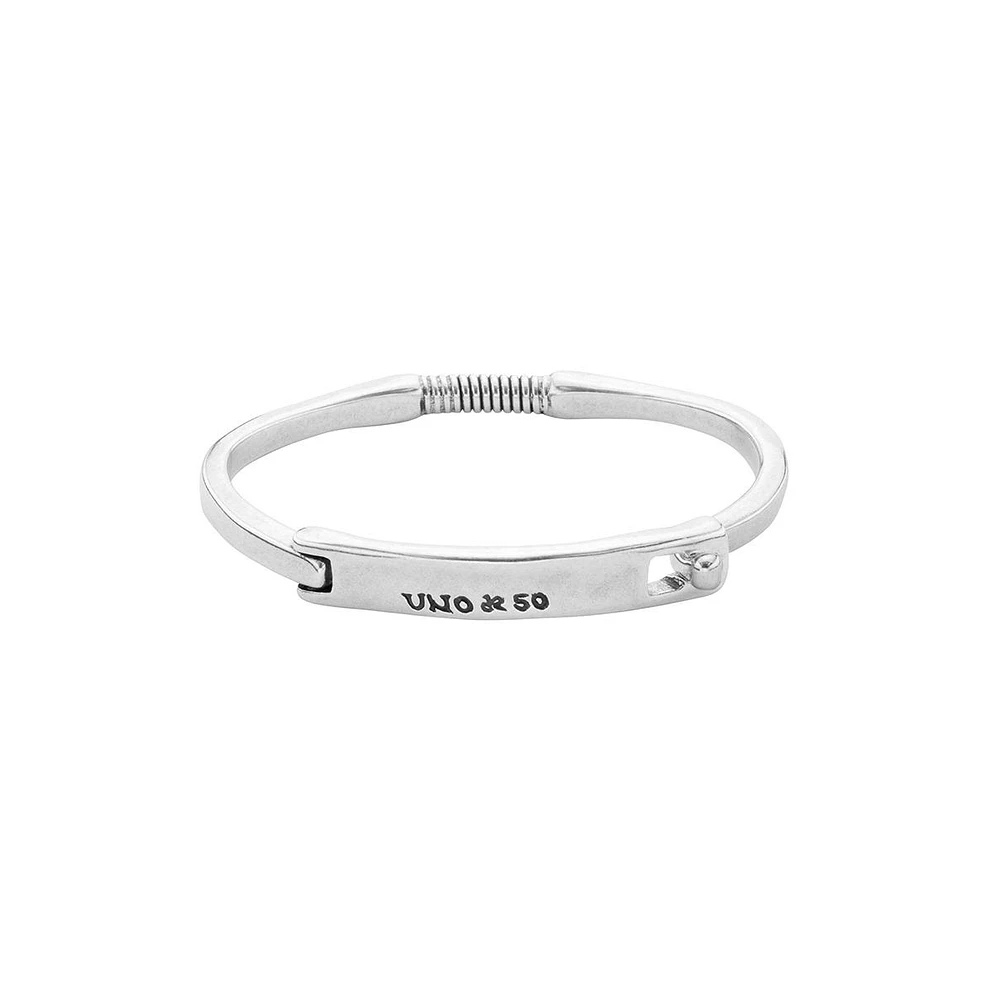 UNOde50 Rigid Sterling Silver Beret Clasp Bracelet