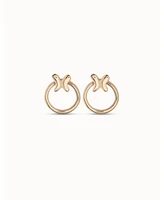 UNOde50 Metal Alloy Butterfly Hoop Earrings