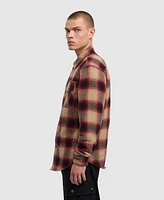 Ecko Unltd Men's Sherpa Lined Plaid Flannel Shacket