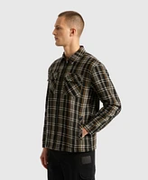 Ecko Unltd Men's Sherpa Lined Wool Blend Plaid Jacket