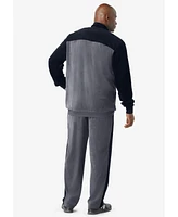 KingSize Big & Tall Colorblock Velour Tracksuit