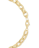 Macy's Polished Rolo Link Chain 18" Necklace in 14k Gold Over Sterling Silver Made in Italy