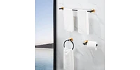 Slickblue Bathroom Hardware Set with Towel Bars, Hooks, and Toilet Paper Holder