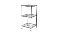 Slickblue Black 3-Tier Wire Shelving Tower for Versatile Storage and Organization