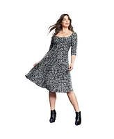 June + Vie Women's Sweetheart Swing Dress