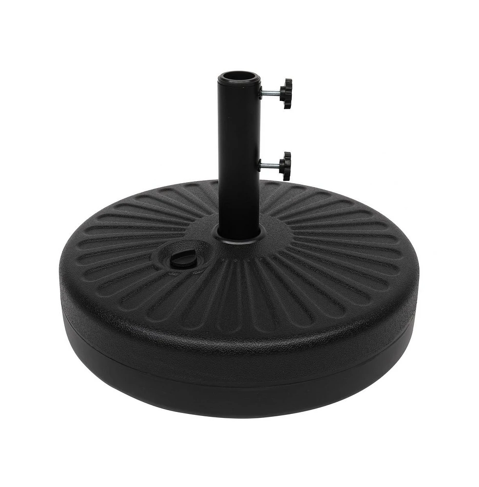 Slickblue 20" Round Plastic Water Injection Base for Parasol, Lightweight and Durable Umbrella Stand for Outdoor Use