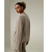 Lilysilk Women's Baby Cashmere Cable-knit Sweater