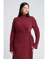 Eloquii Plus Cowl Back Asym Dress