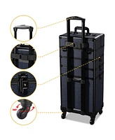 Byootique 4in1 Rolling Makeup Train Case Cosmetic Organizer Rococo Coral