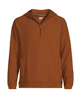 Lands' End Men's Long Sleeve Waffle Quarter Zip Hoodie