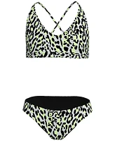 Nike Big Girls Lace-Up Swimsuit, 2 Piece Set