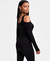 Bar Iii Women's Off-The-Shoulder Long-Sleeve Top, Exclusively at Macy's