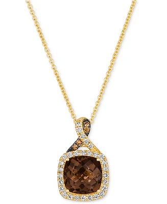 Le Vian Smokey Quartz (2 ct. t.w.) & Diamond Accent 19" Pendant Necklace in 14k Yellow Gold