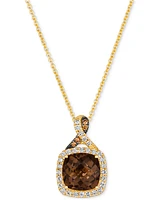 Le Vian Smokey Quartz (2 ct. t.w.) & Diamond Accent 19" Pendant Necklace in 14k Yellow Gold