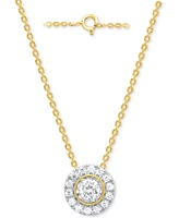 Forever Grown Diamonds 2-Pc. Set Lab-Grown Diamond Pendant Necklace & Matching Stud Earrings (1/2 ct. t.w.) Sterling Silver or 14K Gold-Plated Ster