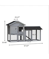 Streamdale Furniture Extensible Rabbit Hutch with Large Run Space