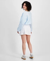 Madden Girl Juniors' Sporty Fleece Twofer Bubble Hem Sweatshirt
