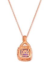 Le Vian Amethyst (2 ct. t.w.) & Diamond (1/4 ct. t.w.) 19" Pendant Necklace in 14k Rose Gold