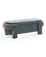 Streamdale Furniture Chenille Upholstered Bench With Large Storage Space For The Living Room, Entryway And Bedroom