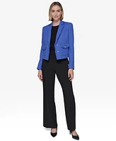 Karl Lagerfeld Paris Women's Fringed Tweed Blazer