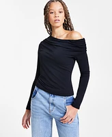 Bar Iii Women's Off-Shoulder Long-Sleeve Top, Exclusively at Macy's