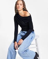 Bar Iii Women's Off-Shoulder Long-Sleeve Top, Exclusively at Macy's