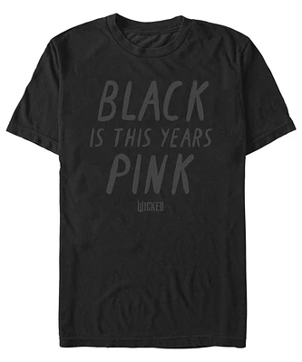 Fifth Sun Men's Black is Pink Short Sleeve T-Shirt